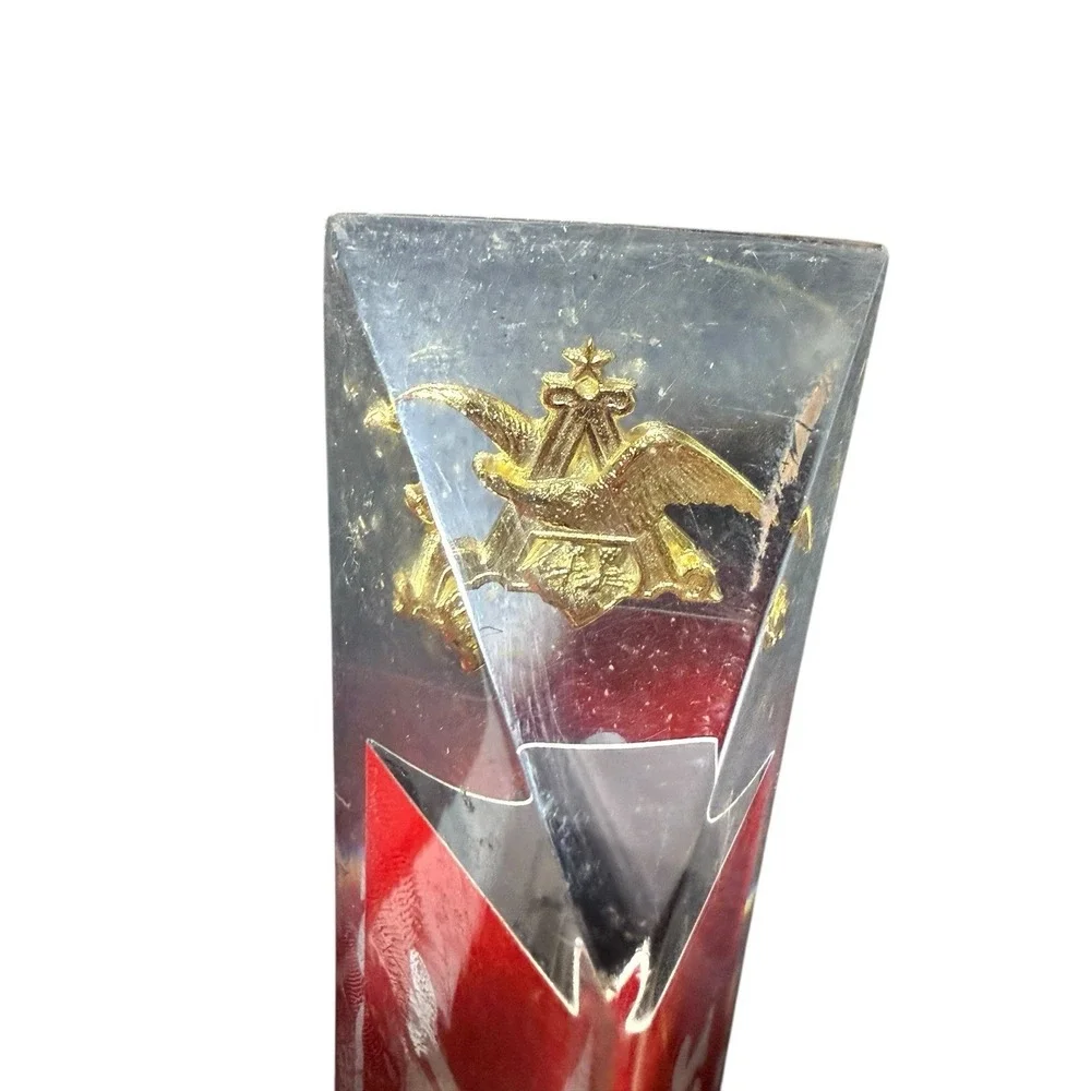 Vintage Budweiser Acrylic Draft Beer Tap Handle 8